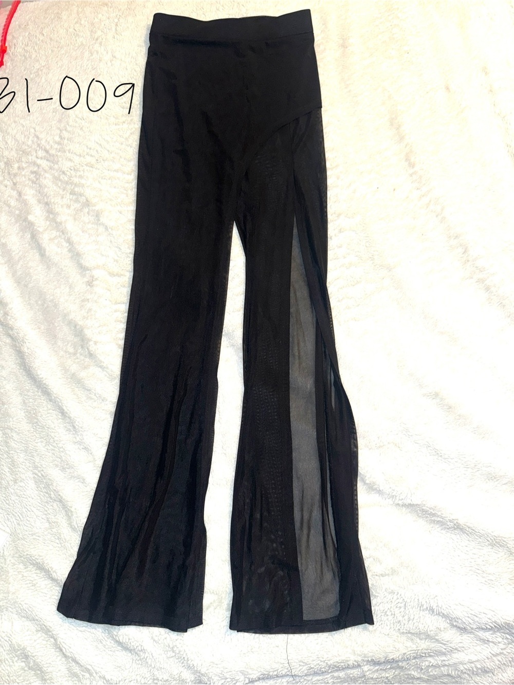 Solado Black Mesh High-Waisted Festival Pants Size Small - Picture 2 of 7